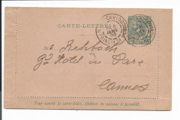 Monaco K 5  -  25 C. Albert Kartenbrief Mit Rand Und Bedarfstext Nach Cannes Verwendet - Enteros  Postales