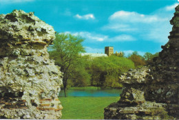 ROMAN WALL AND ST ALBANS ABBEY, ST. ALBANS, HERTFORDSHIRE, ENGLAND. Circa 1970 UNUSED POSTCARD   Wa9 - Hertfordshire