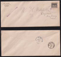 Nicaragua 1899 Cover RAMA Via NEW OLEANS To BAYONNE USA Telegrafo Telegraph Overprint - Nicaragua