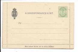 Dänemark K 14 ** - 5 Öre Wappen Kartenbrief - Interi Postali