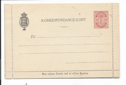 Dänemark K 15 ** - 5 Öre Wappen Kartenbrief - Enteros Postales