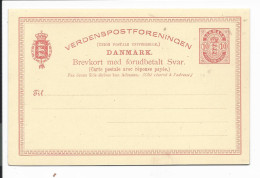 Dänemark P 27 I ** - 10 Öre Wappen - Doppelkarte - Rahmenfehler - Interi Postali
