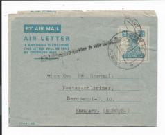 Indien LF 3 -  6 An Air Letter König Nach Ungarn Bedarfsverwendet - Aérogrammes