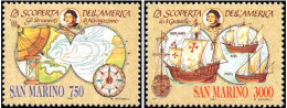 San Marino 1316/17 - Discovery Of America ( Cristoforo Colombo ) 1991 - MNH - Christophe Colomb