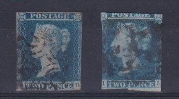 G.B.: 1841/51   QV   2d   Deep Blue And Pale Blue   [Imperf]  Used  - Usati