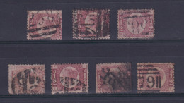 G.B.: 1870/79   QV   ½d Selection  Used (7) - Used Stamps