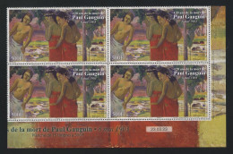 POLYNESIE 2023 N° 1320 ** Bloc De 4 Coin Daté Neuf MNH LUXE Paul Gauguin Peinture Tableau Three Tahitian Women - Nuovi