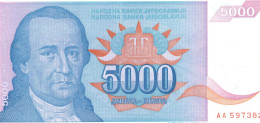 YOUGOSLAVIE 5000 DINAR UNC 1994  AA 5973820 - Yougoslavie