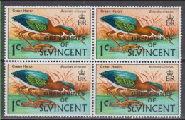 Grenadines Of S. Vincent 1974 (AVE109)( MNH) (Mi 3) - Green Heron (Butorides Virescens) - Picotenazas & Aves Zancudas