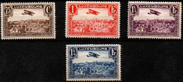 LUXEMBOURG, LUXEMBURG 1931 Mi 234 - 237 , PA 1 - 4  Flugpost , BREGUET-DOPPELDECKER, UNGEBRAUCHT, CHARNIERES * - Neufs