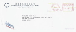 Hong Kong 1998 GPO Meter Pitney Bowes-GB “5357" PB125 On Franking Label Cover - Cartas & Documentos