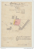 RARE Ancien Plan Original De Géomètre 1913 Commune LOMME Le Marais Plan & Surface Signé Perte Géomètre Prop AGACHE - Carte Topografiche