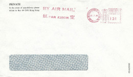 Hong Kong 1985 Beaconsfield House Meter Pitney Bowes “RF” PB748 Cover. Scarce - Storia Postale