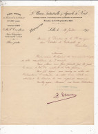 Document Commercial 1899 Union Industrielle Agricole Du Nord 76 Boulevard De La Liberté Lille Nord - Bank En Verzekering