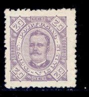 ! ! Cabo Verde - 1893 D. Carlos 20 R - Af. 28 - MH (ca 180) - Cape Verde