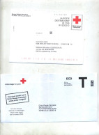 Lettre Destineo Croix Rouge + Lettre Reponse T - Pseudo-interi Di Produzione Privata