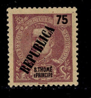 ! ! St. Thomas - 1913 D. Carlos Local Republica 75 R - Af. 141 - MH (ca 202) - St. Thomas & Prince