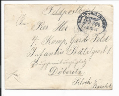 Bahnpost  Berlin - Holzminden, Zug 364 Auf Feldpostbrief - 1914 N. Döberitz Verwendet - Maschinenstempel (EMA)