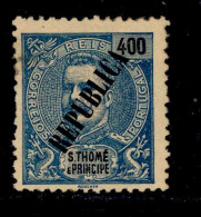 ! ! St. Thomas - 1913 D. Carlos Local Republica 400 R - Af. 144 - MH (ca 203) - St. Thomas & Prince