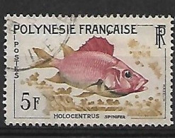 POLYNESIE FRANCAISE:Poissons: N°18  Année:1962. - Oblitérés