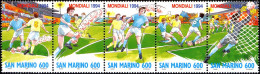 San Marino 1418/22 - World Cup 1994 - MNH - 1994 – Estados Unidos