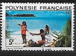 POLYNESIE FRANCAISE: Paysages:Polychrome   N°98  Année:1974 - Used Stamps