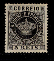 ! ! St. Thomas - 1870 Crown 5 R (Perf. 12 3/4) - Af. 01 - MH (ca 223) - St. Thomas & Prince