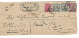 58702) India Registered Gwalior State Overprint - Dienstzegels