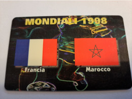 ITALIA/ITALY  PREPAID/ MONDIALI 1998 / FLAGS/ FRANCE MAROCCO MINT      **16068** - Collections