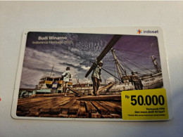 INDONESIA / PREPAID/   RP 50.000 /  INDONESIA HERITAGE          Fine Used Card  **16082** - Indonesië