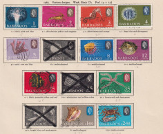 BARBADOS   - 1965 Wmk Block CA Definitives Values As Shown  Used As Scan - Barbados (...-1966)