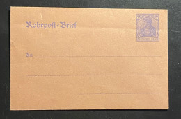 Dt. Reich 1920 Ganzsache Germania Rohrpostumschlag Mi. RU 9 Nicht Gelaufen - Enveloppes