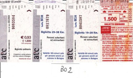 LOTTO 4 BIGLIETTI USATI BUS ATC BOLOGNA (BO2 - Europe