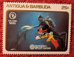 ANTIGUA  Dauphin, Dolfin, 1 Valeur émise En 1988 ** MNH (neuf Sans Charnière) - Delfine