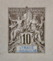 LP3972/369 - 1894 - COLONIES FRANÇAISES - STE MARIE DE MADAGASCAR - ENTIER POSTAL Sur CARTE-POSTALE DOUBLE Vierge - N°5 - Cartas & Documentos