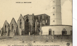 REPRODUCTION CARTE ANCIENNE - H11 - CARTES D'AUTREFOIS - FINISTERE - PLOUGONVELIN - LES RUINES DE L'ABBAYE SAINT MATHIEU - Plougonvelin