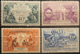 LP3972/371 - 1931 - COLONIES FRANÇAISES - OUBANGUI-CHARI - N°84 à 87 NEUFS* - Unused Stamps