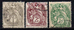 Alexandrie - 1902 -  Type De France   -  N° 19/20/23 - Oblit - Used - Used Stamps