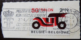BELGIO 1971 FRAMMENTO Su Cartolina Con Francobollo 50° SALON In Partenza Da BRUXELLES 22 Gennaio - VEDI FOTO - Brieven En Documenten