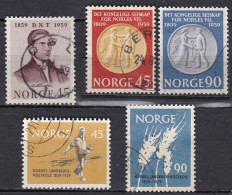 NO070 – NORVEGE - NORWAY – 1959 – FULL YEAR SET – Y&T # 391/5 USED 7 € - Used Stamps