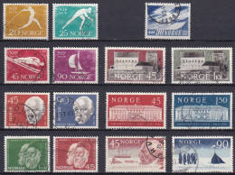 NO073 – NORVEGE - NORWAY – 1961 – FULL YEAR SET – Y&T # 408/22 USED 14,50 € - Oblitérés