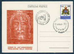 °°° Francobolli N. 1593 San Marino Sindone °°° - Postal Stationery