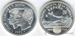 ESPAGNE SPAIN SPANIEN ESPAÑA 2001 KRA 1017 HISPANIA 2.000 PTAS PLATA SIVER ARGENT SC UNC - Münz- Und Jahressets