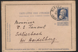 Entier Carte-lettre 13 Avec Bords BLANKENBERGHE Vers L'All. 1909. Ecrite. (x634) - Cartes-lettres