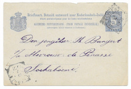 Ned. Indië 1890-97 Postkaart G11a Antwoord Kw 12.5 EUR (SN 1884) - Niederländisch-Indien