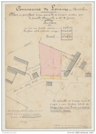 RARE Ancien Plan Original De Géomètre 1922 Commune LOMME  CANTELEU Plan & Surface Signé Perte Géomètre Prop DESRUELLE - Topographische Karten