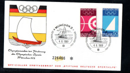 Bund 1969: Mi.-Nr. 589 - 590:  FDC   Sommerspiele München         (F001) - 1961-1970