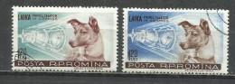 8539-RUMANIA SERIE COMPLETA  Perra Laika 1957 1550/1551 Astronauta - Konvolute & Serien