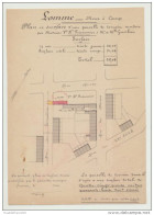 RARE Ancien Plan Original De Géomètre 1914 Commune LOMME  MONT A CAMP Plan & Surface Signé Perte Géomètre Prop POISSONNI - Topographical Maps