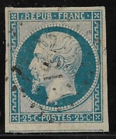 FRANCE N°10 Oblitéré - Filet Du Timbre Inférieur - 4 Belles Marges -  Sans Défaut - TTB - 1852 Luis-Napoléon